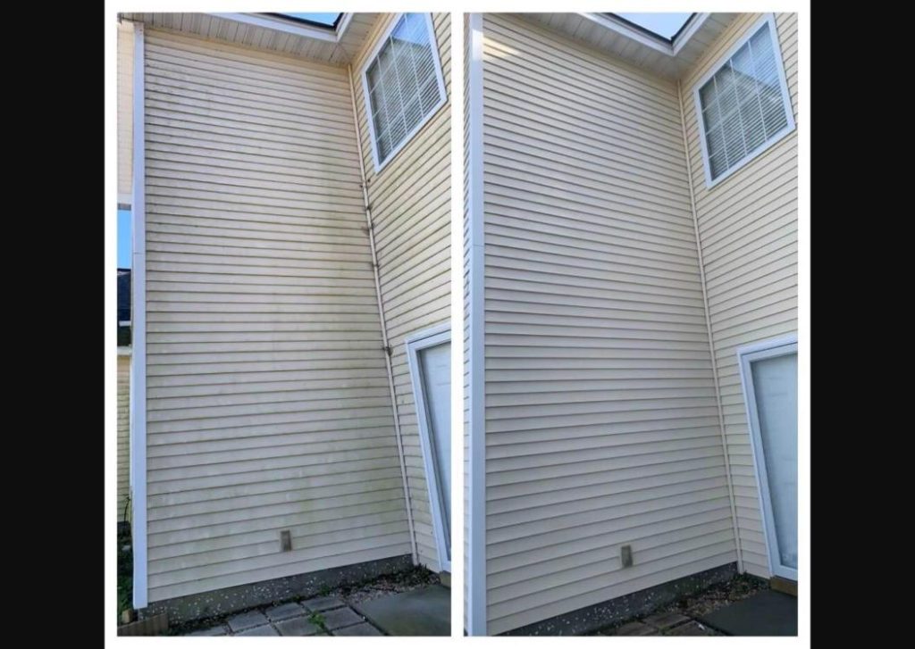 Yulee Florida house wash removing algae from siding